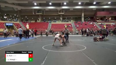 110 lbs Cons. Semi - Jake Waegli, Lincoln Squires vs Oakley Rich, Dodge City Wrestling Academy