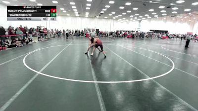 155 lbs Quarters - Mason Pflugshaupt, Coon Rapids Mat Bandits Wrestling Club vs Hayden Schutz, LaCrosse Area Wrestlers