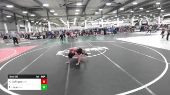 109 lbs Round Of 16 - Noah Callirgos, Grindhouse WC vs Andres Rambo Lopez, Wlv Jr Wrestling