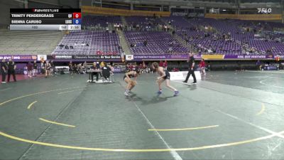 103 lbs 2nd Wrestleback (16 Team) - Sienna Caruso, Lindenwood University vs Trinity Pendergrass, Quincy