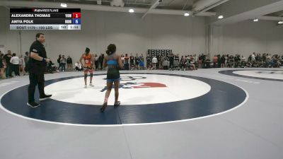 100 lbs Cons. Rd Of 16 - Alexandra Thomas, Youth Impact Center Wrestling Club vs Aniya Polk, Ohio Greco Boys & Girls