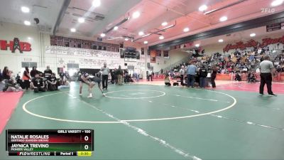 100 lbs 7th Place Match - Jaynica Trevino, Pioneer Valley vs Natalie Rosales, Santiago (Garden Grove)