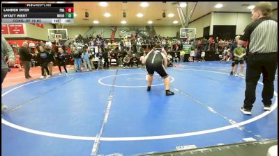 285 lbs Consi Of 16 #2 - Landen Dyer, Prague vs Wyatt West, Woodland Boys