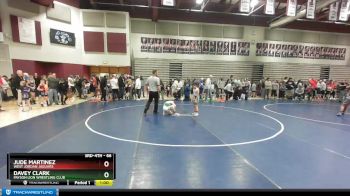 66 lbs Cons. Round 3 - Jude Martinez, West Jordan Jaguars vs Davey Clark, Payson Lion Wrestling Club
