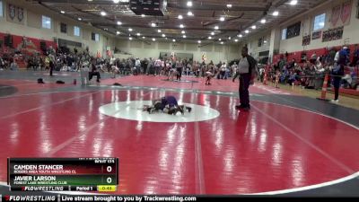 55 lbs 1st Place Match - Javier Larson, Forest Lake Wrestling Club vs Camden Stancer, Rogers Area Youth Wrestling Cl