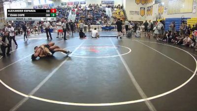 126 lbs Cons. Round 4 - Evan Cope, Charlotte High vs Alexander Esparza, Crestview High School