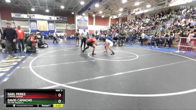 165 lbs Champ. Round 2 - David Camacho, Victor Valley S vs Gael Perez, Corona Senior