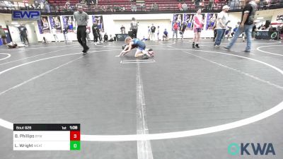 67 lbs Final - Bodey Phillips, Bristow Youth Wrestling vs Levi Wright, Weatherford Youth Wrestling