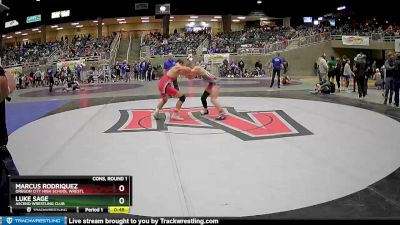 145 lbs Cons. Round 1 - Luke Sage, Ascend Wrestling Club vs Marcus Rodriquez, Oregon City High School Wrestl