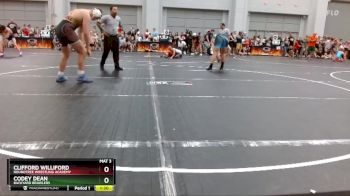 220/235 Round 2 - Clifford Williford, Roundtree Wrestling Academy vs Codey Dean, Backyard Brawlers