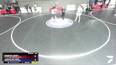 165 lbs Cons. Round 3 - Andrew Croft, Sunnyvale Wrestling Club vs Adrian De Leon, Wright Wrestling Academy