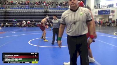 285 lbs Cons. Round 2 - Krew Akenberger, Springfield (Holland) vs Anthony Perez, Morenci Area HS