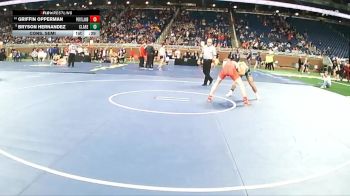 D3-144 lbs Cons. Semi - Griffin Opperman, Portland vs Bryson Hernandez, Clare HS