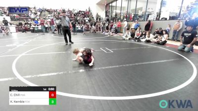 52 lbs Consi Of 8 #2 - Chance Chill, Perry Wrestling Academy vs Ky Kemble, Ponca City Wildcat Wrestling