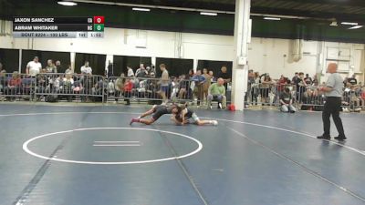 100 lbs Round Of 16 - Jaxon Sanchez, CA vs Abram Whitaker, NC
