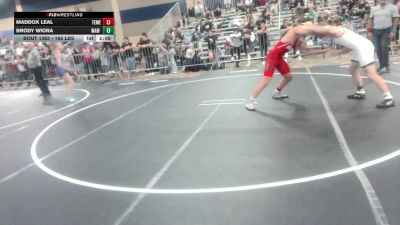 165 lbs Round Of 64 - Maddox Leal, Temecula Valley HS vs Brody Wiora, MAW Wrestling Academy