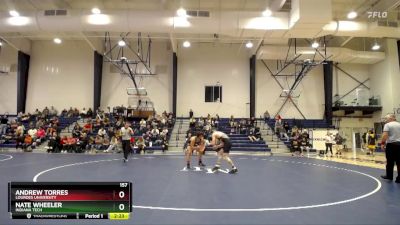 157 lbs Semifinal - Nate Wheeler, Indiana Tech vs Andrew Torres, Lourdes University