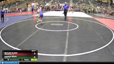 115 lbs Round 1 (4 Team) - Skyler Olson, Oregon City vs Damian Bran, Aloha