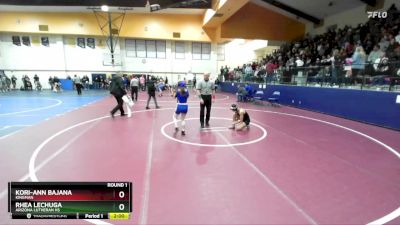 107 lbs Round 1 - Rhea Lechuga, Arizona Lutheran HS vs Kori-ann Bajana, Kingman