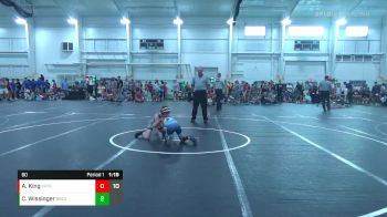 80 lbs Round 1 (10 Team) - Ashton King, Patriots vs Carson Wissinger, Bandits