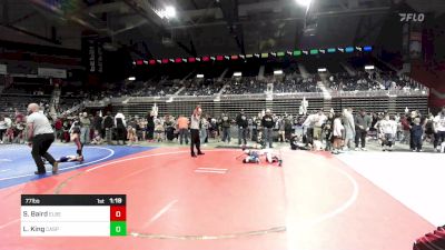 77 lbs Quarterfinal - Samual Baird, Elbert County Wranglers vs Lindyn King, Casper WC