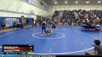 120 lbs Quarterfinal - Giancarlo Plaza, Birmingham Charter vs Oscar De La Torre, Santa Monica Hs