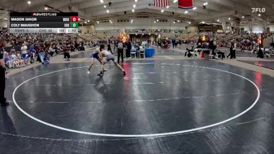 126 lbs Semis & 1st Wb (8 Team) - Colt Maughon, Cleveland High School vs Mason Jakob, Dobyns Bennett High School