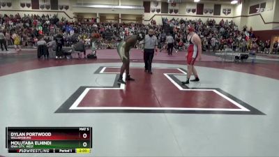 JV-43 lbs Quarterfinal - Dylan Portwood, Williamsburg vs Moujtaba Elhindi, Iowa City, West