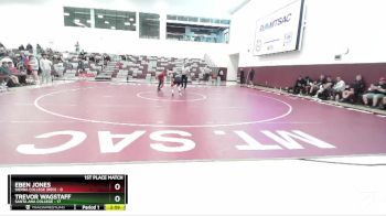 149 lbs Finals (2 Team) - Eben Jones, Sierra College (RED) vs Trevor Wagstaff, Santa Ana College