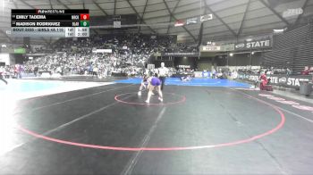 Girls 4A 110 lbs Champ. Round 1 - Emily Tadema, North Creek (Girls) vs Madison Rodriguez, Bonney Lake (Girls)