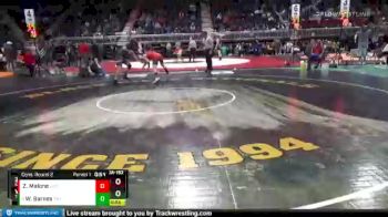 2A-152 lbs Cons. Round 2 - Wyatt Barnes, Tongue River vs Zak Malone, Kemmerer