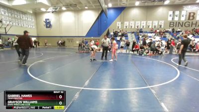 112 lbs Champ. Round 1 - Grayson Williams, Davis Wrestling Club vs Gabriel Hawes, Team Prestige