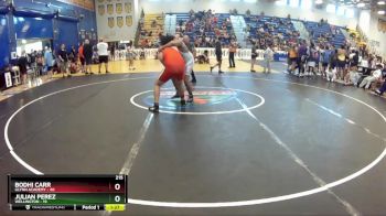 215 lbs Champ Round 1 (16 Team) - Bodhi Carr, Glynn Academy vs Julian Perez, Wellington