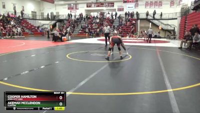 105 lbs Quarterfinal - Akemah McClendon, Clinton vs Cooper Hamilton, Iowa City High