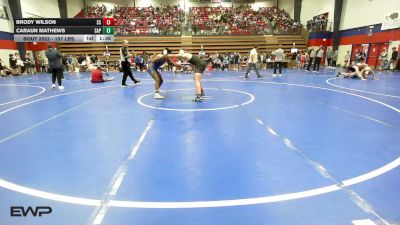157 lbs Round Of 16 - Brody Wilson, Sand Springs HS vs Caraun Mathews, Sapulpa