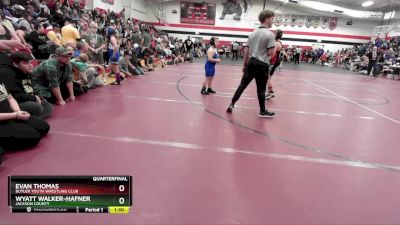 95-100 lbs Quarterfinal - Evan Thomas, Butler Youth Wrestling Club vs Wyatt Walker-Hafner, Jackson County