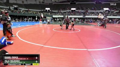 National 3-5 60 Champ. Round 1 - Daniel Pierce, Powhatan Youth Wrestling Club vs Felix Melendez, Pit Bull Wrestling Academy