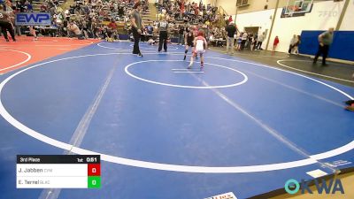 49 lbs 3rd Place - Joey Jabben, Caney Valley Wrestling vs Eland Terrel, Black Fox Wrestling Club