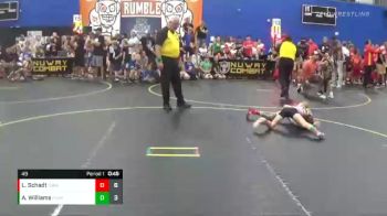 49 lbs Quarterfinals (8 Team) - Landyn Schadt, Iowa Elite vs Alaina Williams, The Funky Singlets Yellow