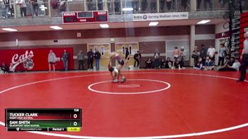 126 lbs Quarterfinal - Sam Smith, Blackfoot High School vs Tucker Clark, Rigby High School
