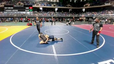 6A 100 lbs Cons. Round 1 - Audrey Moore, Keller vs Sky Nelms, Austin Vandegrift