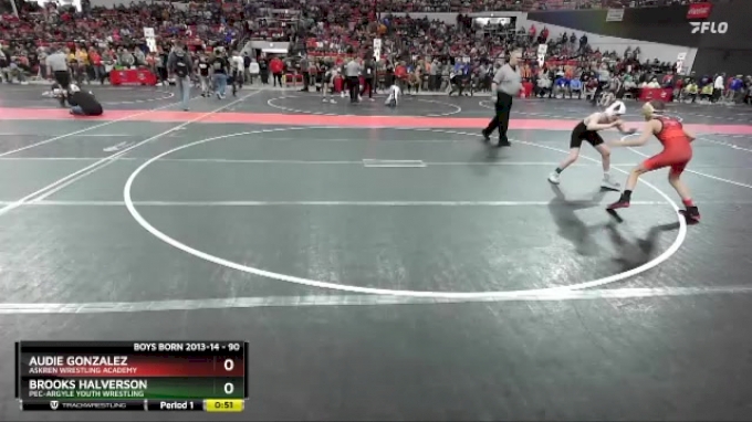 90 lbs Champ. Round 2 - Brooks Halverson, Pec-Argyle Youth Wrestling vs ...