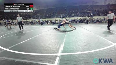 170 lbs 3rd Place - Cameron Bougher, Mannford Pirate Youth Wrestling vs Jordan Mckinney, Team Tulsa Wrestling Club