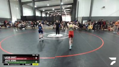 92 lbs Cons. Round 2 - Layne Swift, Thunder Mountain Wrestling Club vs Jayce Ayers, CNWC Concede Nothing Wrestling Club