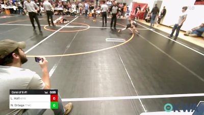 52 lbs Consi Of 8 #1 - Luke Hall, Keystone Kids vs Nikolas Ortega, Team Tulsa Wrestling Club