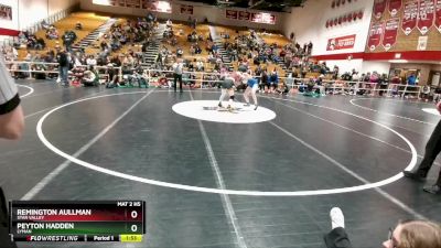 135 lbs Semifinal - Remington Aullman, Star Valley vs Peyton Hadden, Lyman