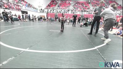 46 lbs Consi Of 8 #2 - Alaina Bert, Del City Little League Wrestling vs Weston Hall, Rough Riders