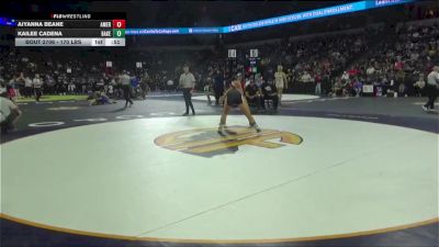 170 lbs Consi Of 16 #2 - Aiyanna Beane, American Canyon (NC) vs Kailee Cadena, Bakersfield Christian (CS)