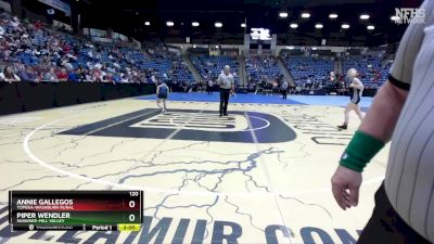 120 lbs Quarterfinal - Piper Wendler, Shawnee-Mill Valley vs Annie Gallegos, Topeka-Washburn Rural