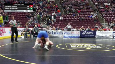 215 lbs Consi 2 - Zachary Kurtz, Pine Grove Area vs Jacob Schwalm, Line Mountain